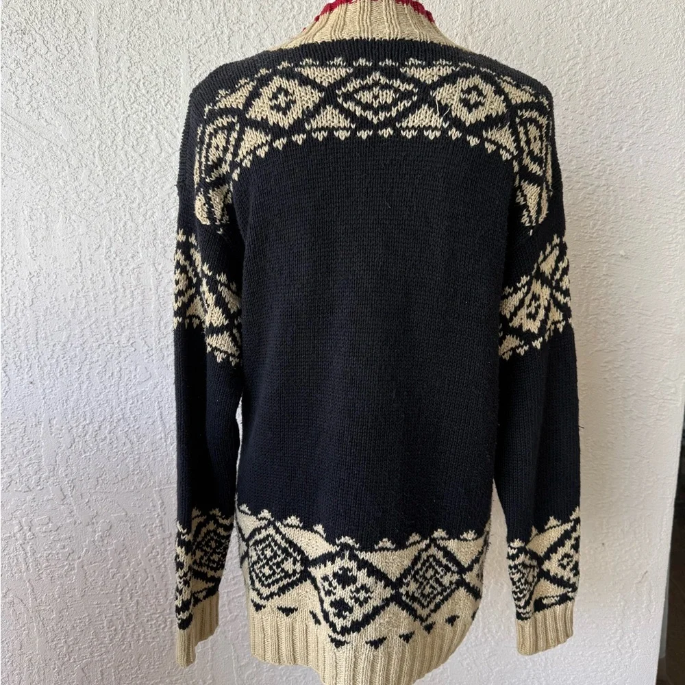 Polo Ralph Lauren vintage canoe row boat geometric graphic sweater size Medium - Picture 3 of 10